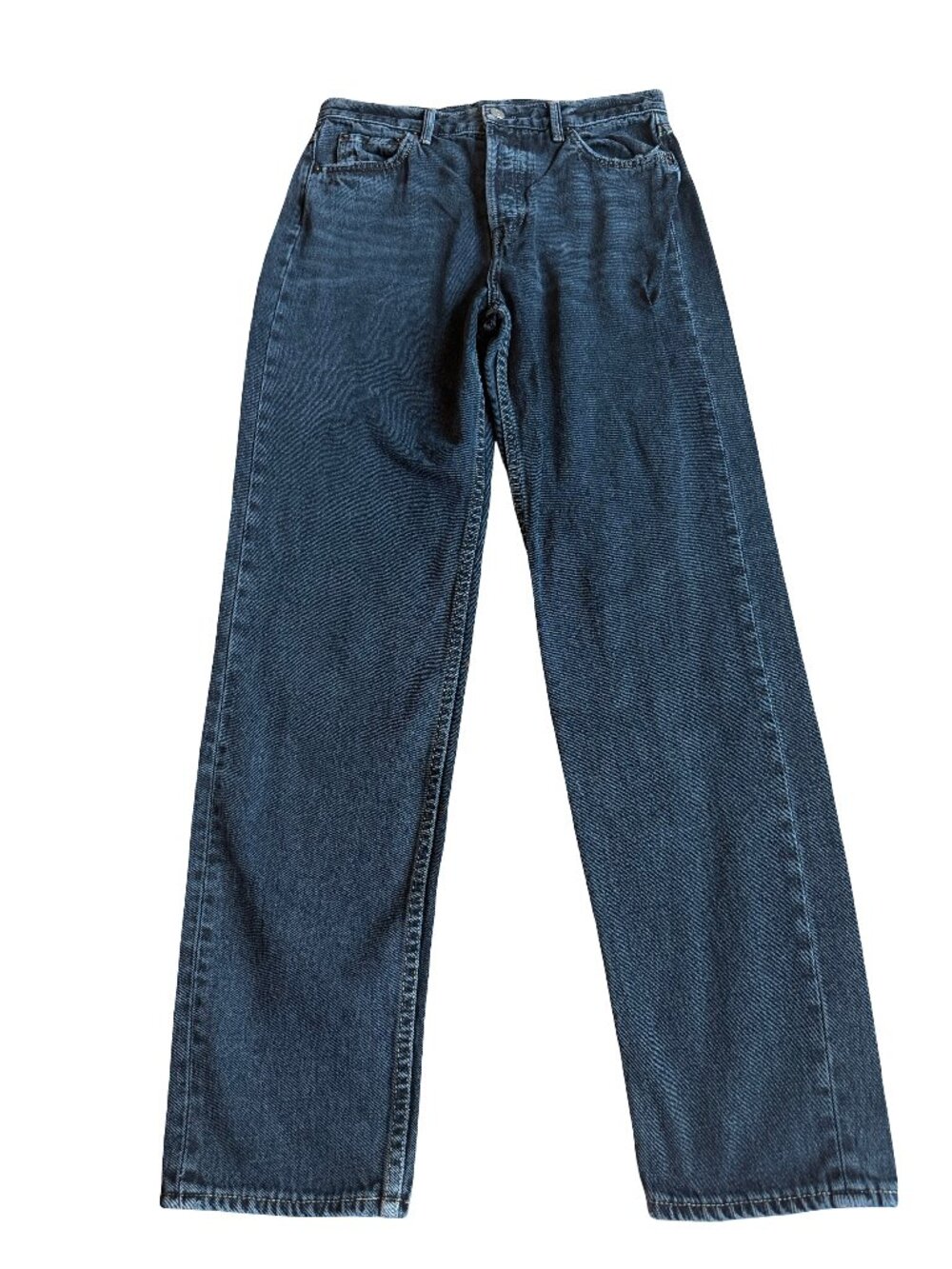 GRLFRND Devon Dark Wash Blue Straight Leg Jeans High Rise Denim Size 26 Women's